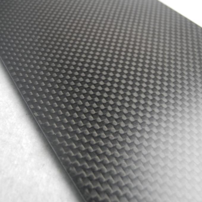 Plaque Fibre De Carbone 3K 100x250mm - Tissé Sergé Surface Brillante Haute Résistance