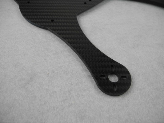 Thickness 1mm 2mm Carbon Fiber CNC Service Multicopter Parts Twill Weave
