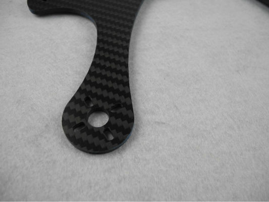 Thickness 1mm 2mm Carbon Fiber CNC Service Multicopter Parts Twill Weave