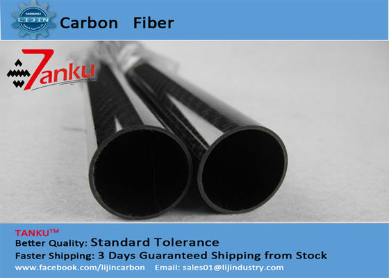 Od 14mm 15mm 16mm 17mm Reinforced Carbon Fiber Tube For Helicopter
