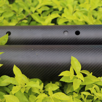 Corrosion Resistance 3K Carbon Fibre Pipe Wound 45 Degree Plain Weave