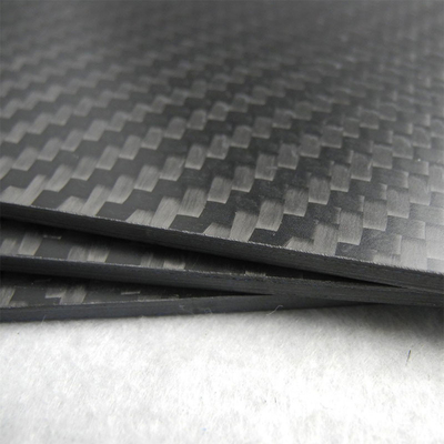 100% 3K Carbon Fiber Laminate Plate Twill Weave Panel Sheet 1.5MM Thickness Matte Finish