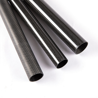 100% 3K Roll Wrapped Carbon Fiber Tubing UV Resistant Low Thermal Conductivity