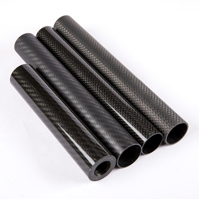 100% 3K Glossy Finish Carbon Fiber Pipe Tube Strong Corrosion Resistance