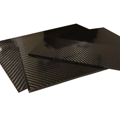 Extremely Strong and Durable 1.0mm High Gloss Plain Weave Carbon Fiber Sheet