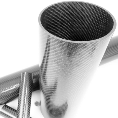 Low Thermal Conductivity 2×2 Twill Fabric Woven Finish Carbon Fiber Tube