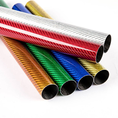 Customization 100% Real 3k Colorful Carbon Fiber Tube Carbon Fiber Color Tube