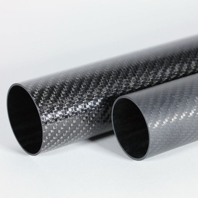 250mm Roll Wrapped Carbon Fiber Tube 14/16/18/20/25mm Matte/Glossy 1mm/2mm Wall Thickness