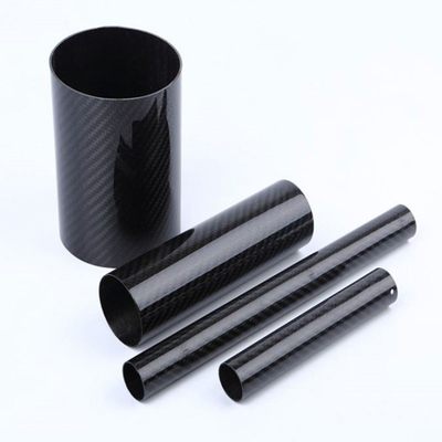 250mm Roll Wrapped Carbon Fiber Tube 14/16/18/20/25mm Matte/Glossy 1mm/2mm Wall Thickness