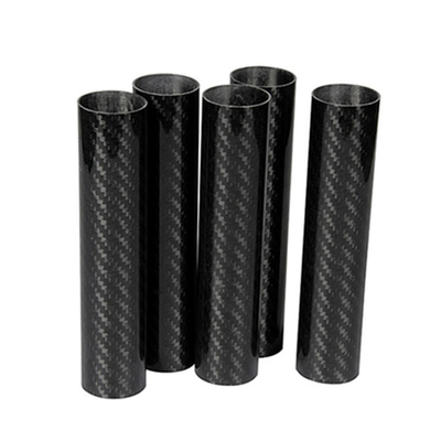 250mm Roll Wrapped Carbon Fiber Tube 14/16/18/20/25mm Matte/Glossy 1mm/2mm Wall Thickness