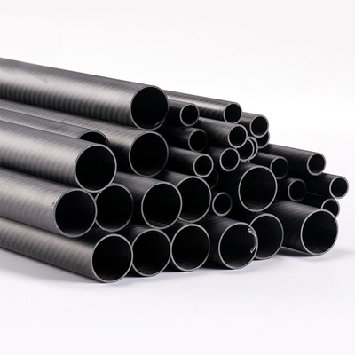 250mm Roll Wrapped Carbon Fiber Tube 14/16/18/20/25mm Matte/Glossy 1mm/2mm Wall Thickness