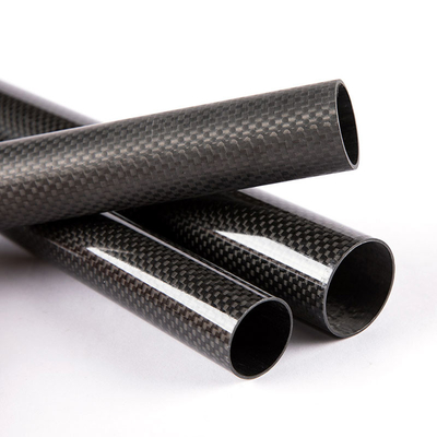 Carbon Fiber Tube 25mm x 23mm x 500mm 3K Roll Wrapped 100% Carbon Fiber Tube Glossy Surface