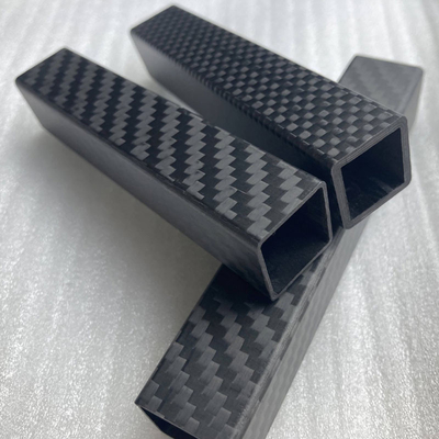 High Crushing Strength And Stiffness Lightweight 100% 3K Carbon Fiber Square Tubes