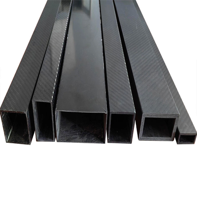 High Crushing Strength And Stiffness Lightweight 100% 3K Carbon Fiber Square Tubes