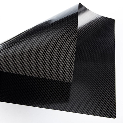 Carbon Fiber Flat Plate 100mm X 250mm X 2mm Thick - 100% 3K Tow Plain Weave High Gloss Surface