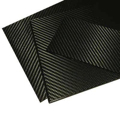 Carbon Fiber Flat Plate 100mm X 250mm X 2mm Thick - 100% 3K Tow Plain Weave High Gloss Surface