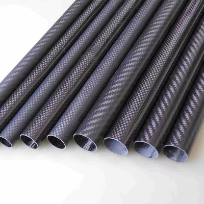 Customized 3K Weave Carbon Fiber Round Tube Roll Wrapped Tubing High Tensile Strength