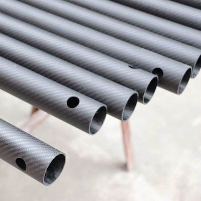 High Strength Roll Wrapped Carbon Tubes 3K Plain Glossy OD 6-200mm Length 1000mm