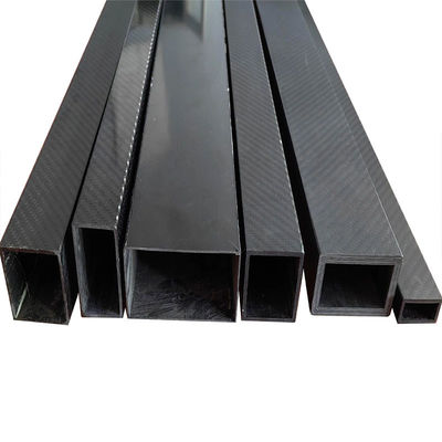 3K Full Carbon Fiber Square Tube, High Strength Length 500mm OD 10mm 15mm 20mm 22mm 25mm 30mm