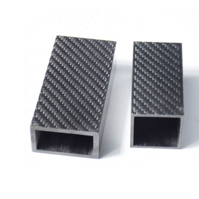 Customized 100% 3K Carbon Fiber Square Pipe Glossy Surface Rectangular Tube