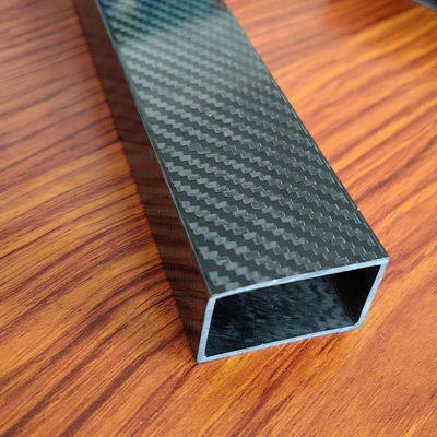 Customized 100% 3K Carbon Fiber Square Pipe Glossy Surface Rectangular Tube