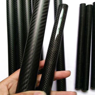 High Strength Lightweight 3K Twill Weave Round Carbon Fiber Tube - Roll Wrapping Process