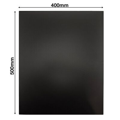 3K Twill Weave Carbon Fiber Sheet - 3mm Thick 400x500mm High Gloss Surface Plate
