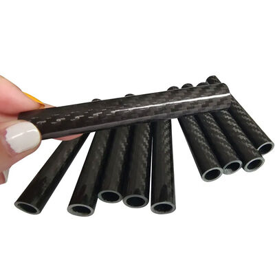 3K Plain Weave Carbon Fiber Tube CFRP Round Pipe with Custom Diameter and Excellent Fatigue Resistance