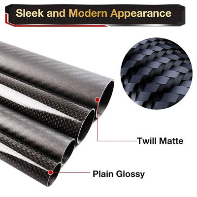 100% Pure Carbon Fiber Twill Matte Finish Lightweight 3K Carbon Fiber Tube and Rod