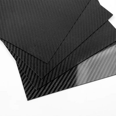 Custom Glossy Finished Plain Weave 3K Carbon Fiber Sheet/Plate 1mm Thick