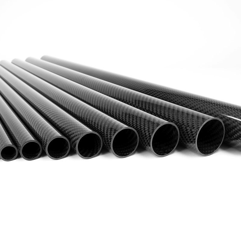 Carbon Fiber Tube 30mm x 28mm x 1000mm 100% 3K Roll Wrapped High Gloss
