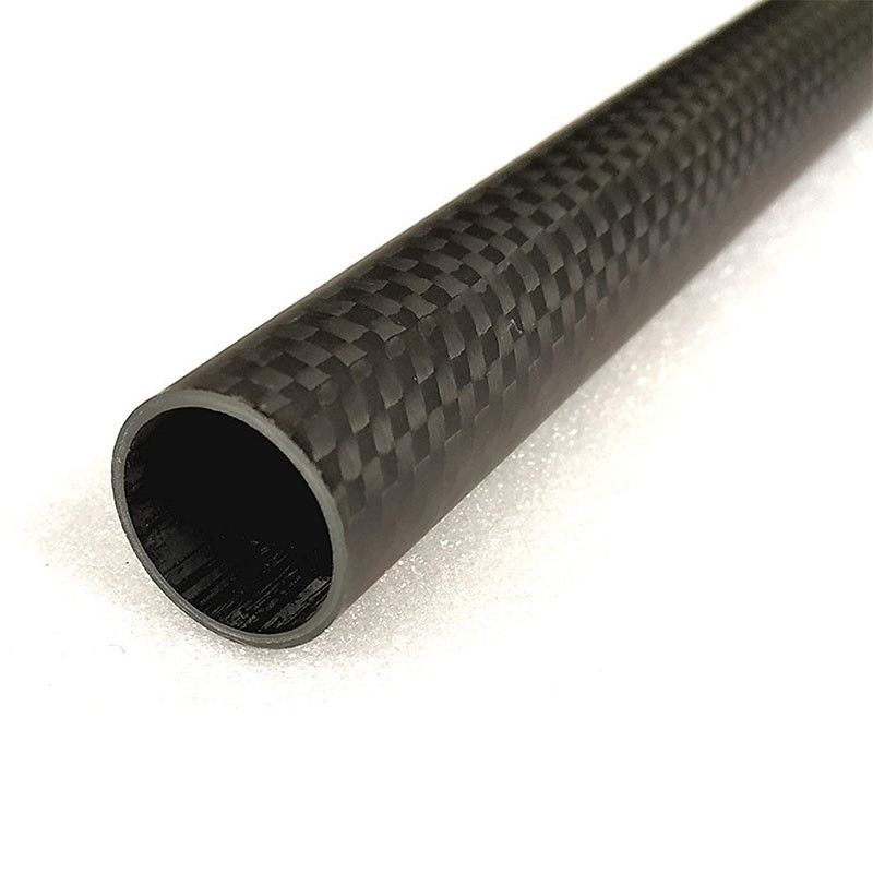12K Twill Carbon Fiber Tubing Glossy Surface High Modulus Anti Alkali