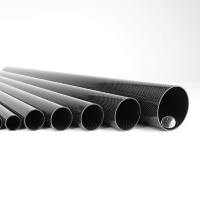 Tubes en fibre de carbone enroulés 14/16/18/20/25 mm épaisseur de paroi brillante 1 mm/2 mm